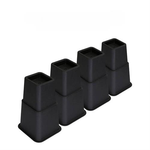 Set van 4 meubelverhogingen, 10 cm, verstelbaar, met schroefklem, voor bank, tafel en bed, voor meubels van 10 tot 37 mm breedte